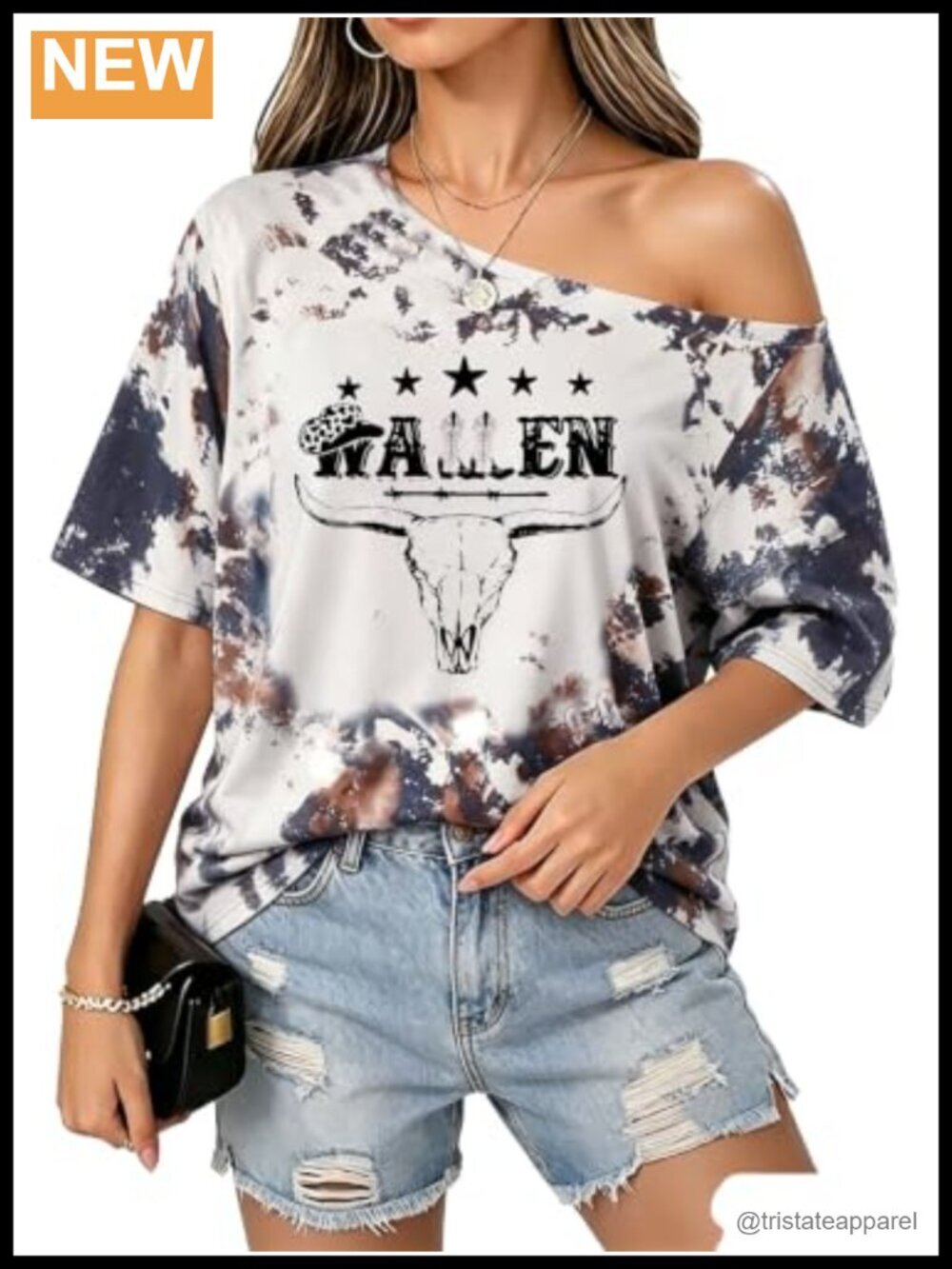 Off The Shoulder Western Cowgirl T-Shirt Graphic Tee